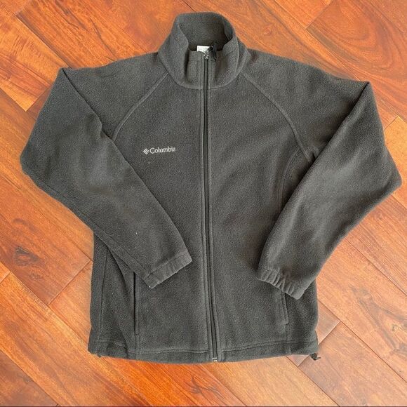 Columbia Black Fleece Zip Up Jacket Women’s S - Picture 1 of 4